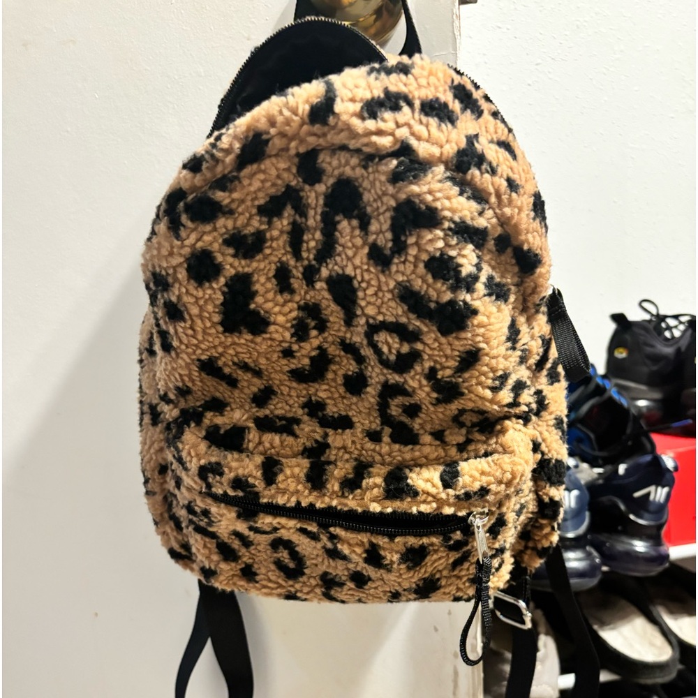 Mini cheetah print backpack